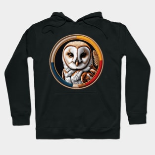 Barn Owl Embroidered Patch Hoodie